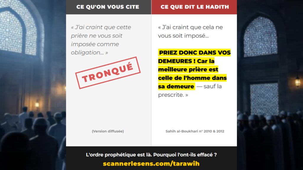 Tarawih : Et si la véritable Sunna était de prier chez soi ?